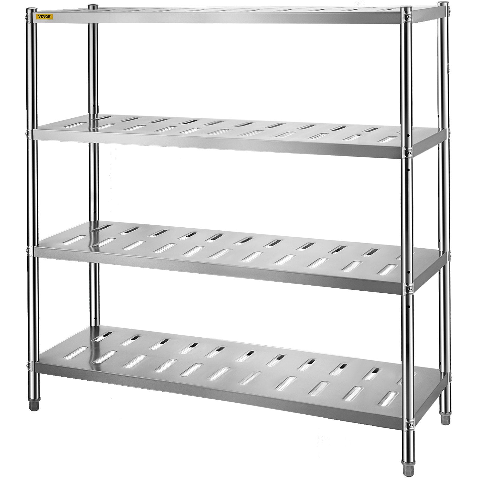 Kitchen & Bathroom DIY: VEVOR Garage Shelf Heavy Duty Shelving 4-Tier 150x45x155cm Stainless Steel