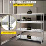 Kitchen & Bathroom DIY: VEVOR Garage Shelf Heavy Duty Shelving 4-Tier 150x45x155cm Stainless Steel
