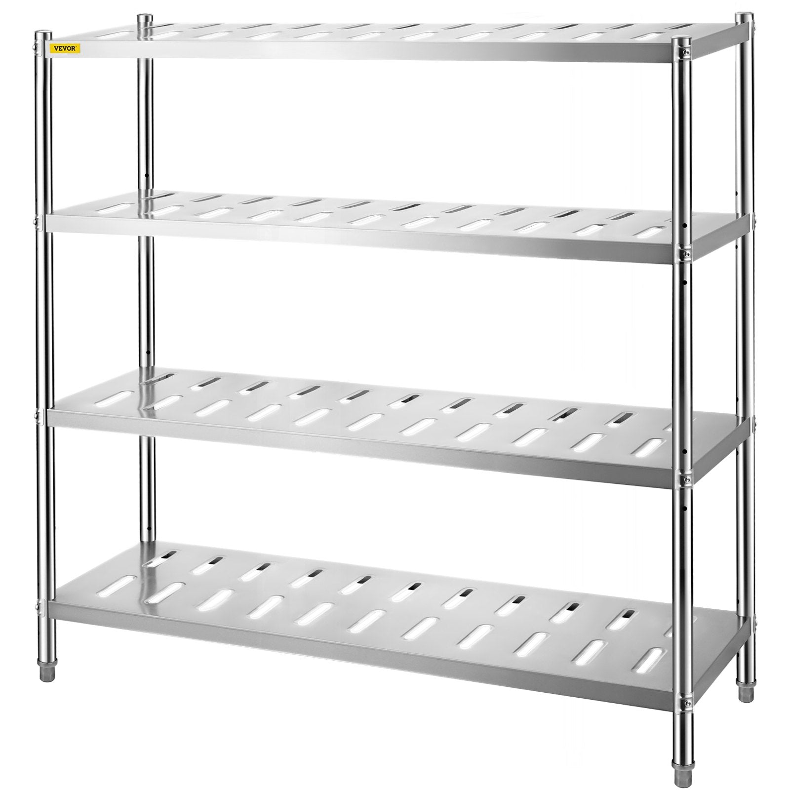 Kitchen & Bathroom DIY: VEVOR Garage Shelf Heavy Duty Shelving 4-Tier 150x45x155cm Stainless Steel