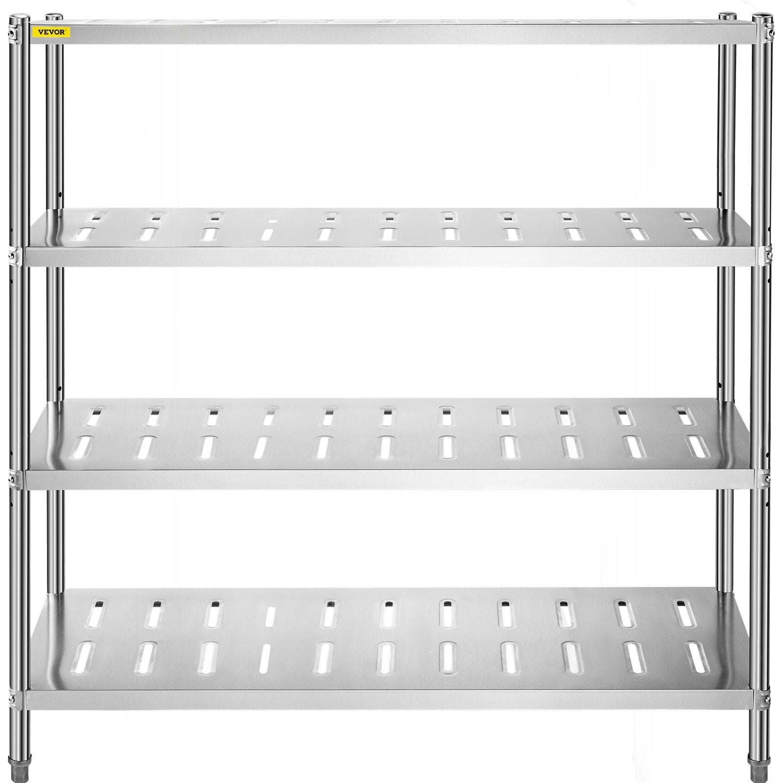 Kitchen & Bathroom DIY: VEVOR Garage Shelf Heavy Duty Shelving 4-Tier 150x45x155cm Stainless Steel