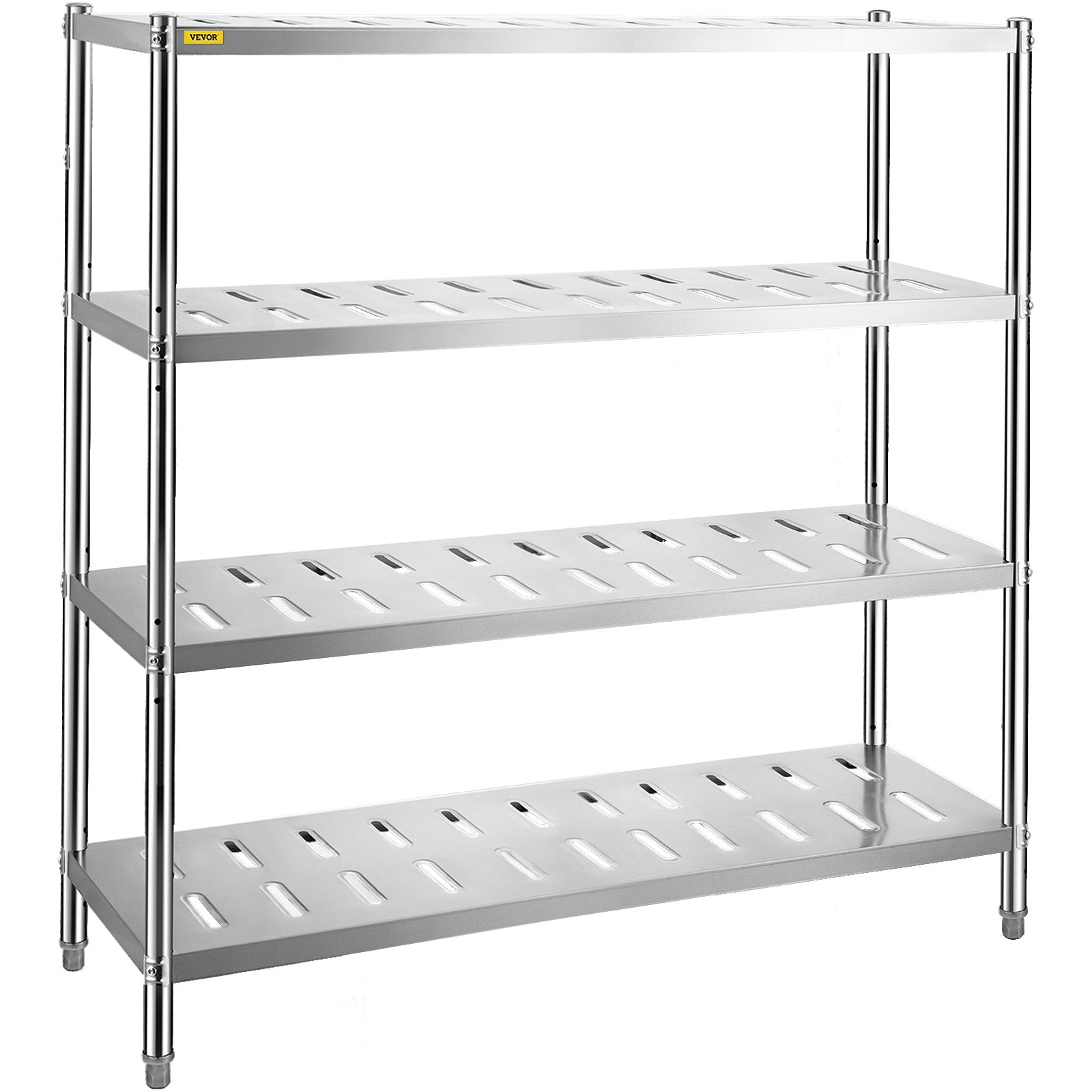 Kitchen & Bathroom DIY: VEVOR Garage Shelf Heavy Duty Shelving 4-Tier 150x45x155cm Stainless Steel