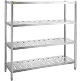 Kitchen & Bathroom DIY: VEVOR Garage Shelf Heavy Duty Shelving 4-Tier 150x45x155cm Stainless Steel