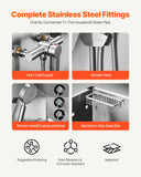 Pet Grooming Supplies: VEVOR 127 cm Dog Grooming Bath Tub Stainless Steel w Stairs Water Filter