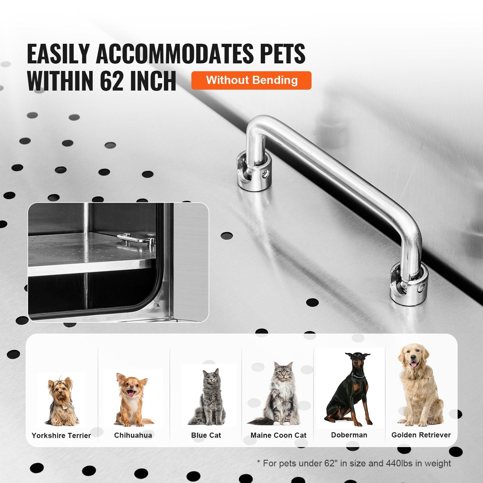 1.57M Pet Dog Bathing Station w/Ramp, Professional Stainless Steel Dog Grooming Tub w/ Soap Box, Faucet,Rich Accessory,Bathtub for Large,Medium,Small Pets, Washing Sink for Home(Left)