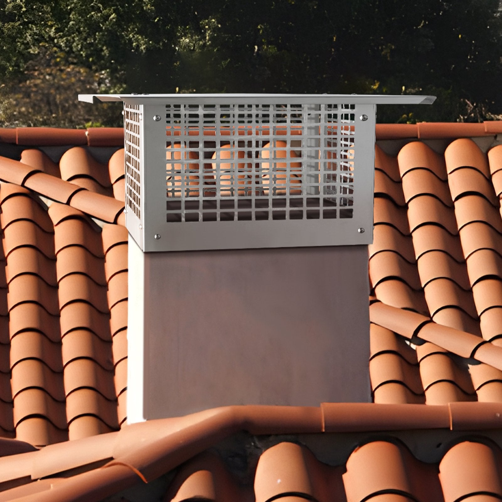 Fire Pits: VEVOR Chimney Cap 13” x 9” 304Stainless Steel Fireplace Flue Caps Cover Mesh