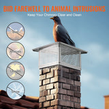 Swimming Pools: VEVOR Chimney Cap 17” x 17” 304Stainless Steel Fireplace Flue Caps Cover Mesh