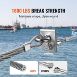 Self Care Hampers: VEVOR Wire Rope Kit, 3.18 mm 305 m 316 Stainless Steel Cable with Cutter and Gloves, 7.1KN Breaking Strength, 7x7 Strands Construction Marine Aircraft Grade for Handrail Stair Decking Fence Outdoors