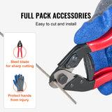 Self Care Hampers: VEVOR Wire Rope Kit, 3.18 mm 305 m 316 Stainless Steel Cable with Cutter and Gloves, 7.1KN Breaking Strength, 7x7 Strands Construction Marine Aircraft Grade for Handrail Stair Decking Fence Outdoors