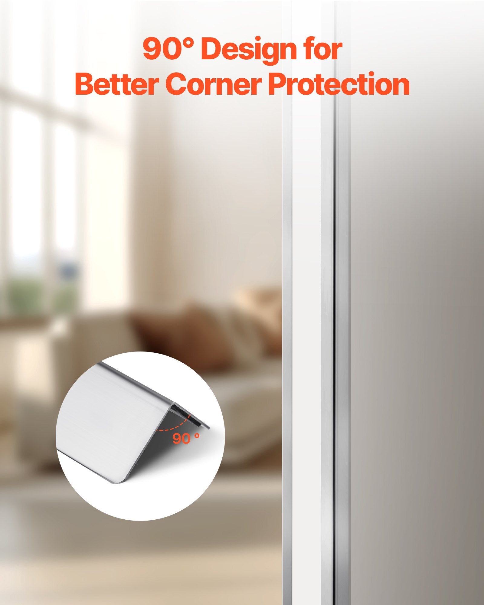 Automotive Repair & Speciality Tools: VEVOR Stainless Steel Wall Corner Protector, 38 x 38 x 2436 mm, 10 Pack Metal Corner Guards, 304 Stainless Steel Edge Trim 90-Degree Angle for Home,Office,Commercial Wall Protection, with 3m Tape