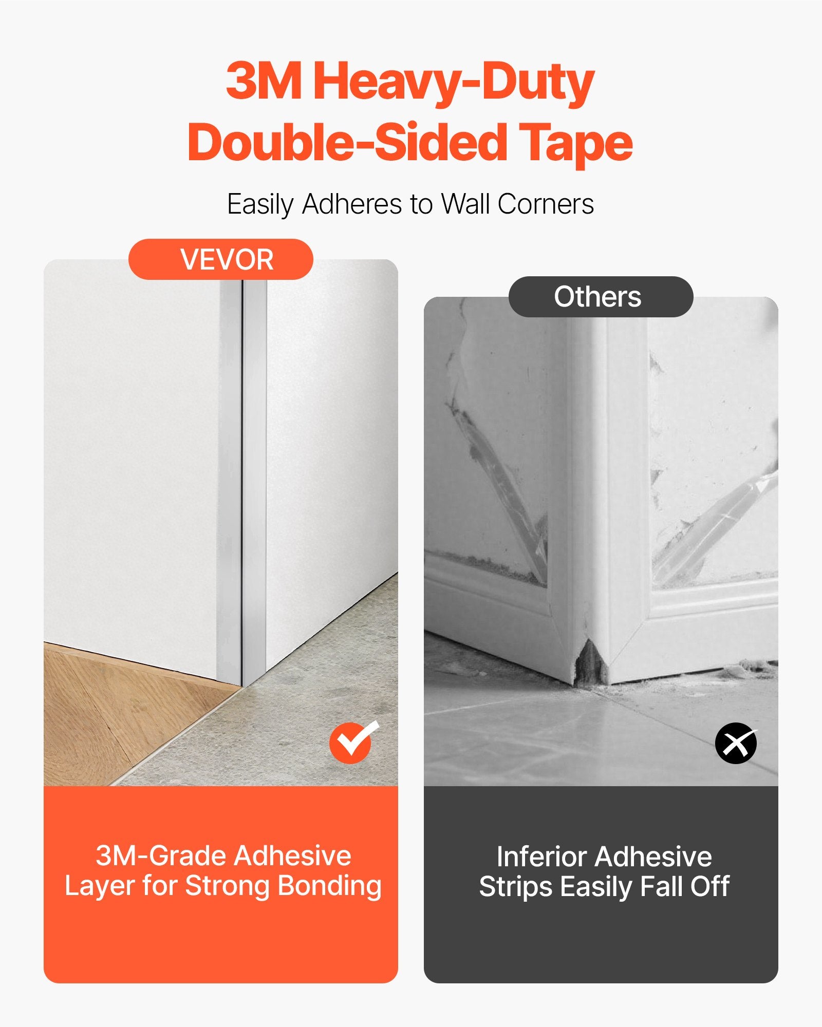 Automotive Repair & Speciality Tools: VEVOR Stainless Steel Wall Corner Protector, 38 x 38 x 2436 mm, 10 Pack Metal Corner Guards, 304 Stainless Steel Edge Trim 90-Degree Angle for Home,Office,Commercial Wall Protection, with 3m Tape