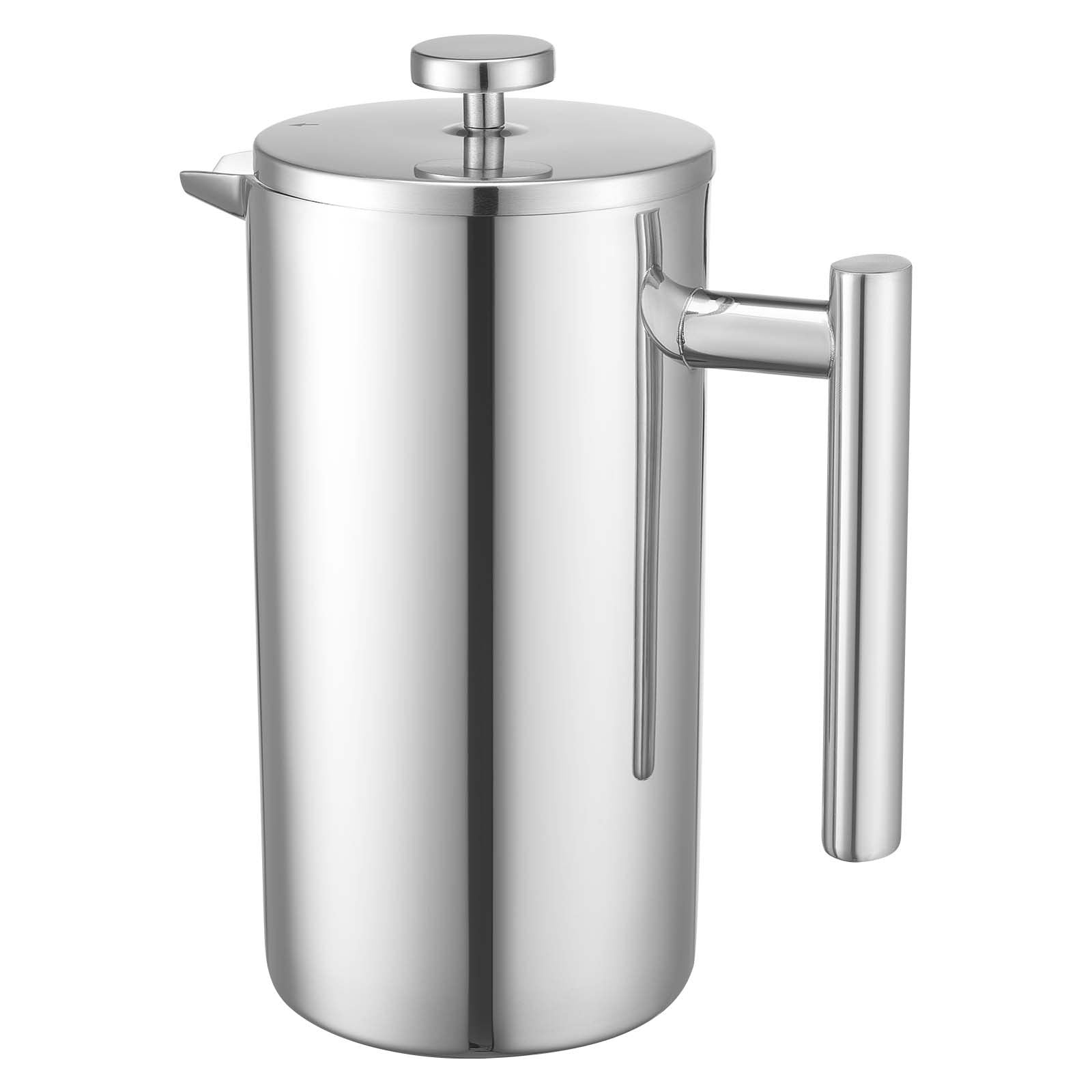 Distilling & Brewing: VEVOR French Press Coffee Maker, 1.5 Liter Stainless Steel Coffee Press Tea Maker with Filter, Large Double Wall Insulated French Presses Cold Brew for Camping Travel Home Kitchen, Silver
