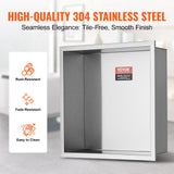 Bathroom Cabinets, Cupboards & Storage: VEVOR 33.02 x 33.02 cm No Tile Shower Niche 304 Stainless Steel, Wall-Inserted Niche Recessed Double Shelves, Sealed Waterproof Rust-Resistant Modern Niche for Shower Bathroom Soap Storage, Silver