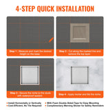 Bathroom Cabinets, Cupboards & Storage: VEVOR 33.02 x 33.02 cm No Tile Shower Niche 304 Stainless Steel, Wall-Inserted Niche Recessed Double Shelves, Sealed Waterproof Rust-Resistant Modern Niche for Shower Bathroom Soap Storage, Silver