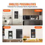 Bathroom Cabinets, Cupboards & Storage: VEVOR 33.02 x 63.5 cm No Tile Shower Niche 304 Stainless Steel, Wall-Inserted Niche Recessed Double Shelves, Sealed Waterproof Rust-Resistant Modern Niche for Shower or Soap Storage Bathroom