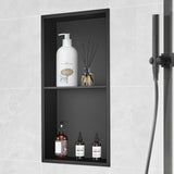 Bathroom Cabinets, Cupboards & Storage: VEVOR 33.02 x 63.5 cm No Tile Shower Niche 304 Stainless Steel, Wall-Inserted Niche Recessed Double Shelves, Sealed Waterproof Rust-Resistant Modern Niche for Shower or Soap Storage Bathroom