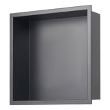 Bathroom Cabinets, Cupboards & Storage: VEVOR Shower Niche, 33.0 x 33.0 x 10.2 cm Recessed Wall Niche, Heavy-duty Stainless Steel Modern Soap & Shampoo Storage Organizer, Sealed Waterproof, Durable & Easy to Install, Black for Bathroom