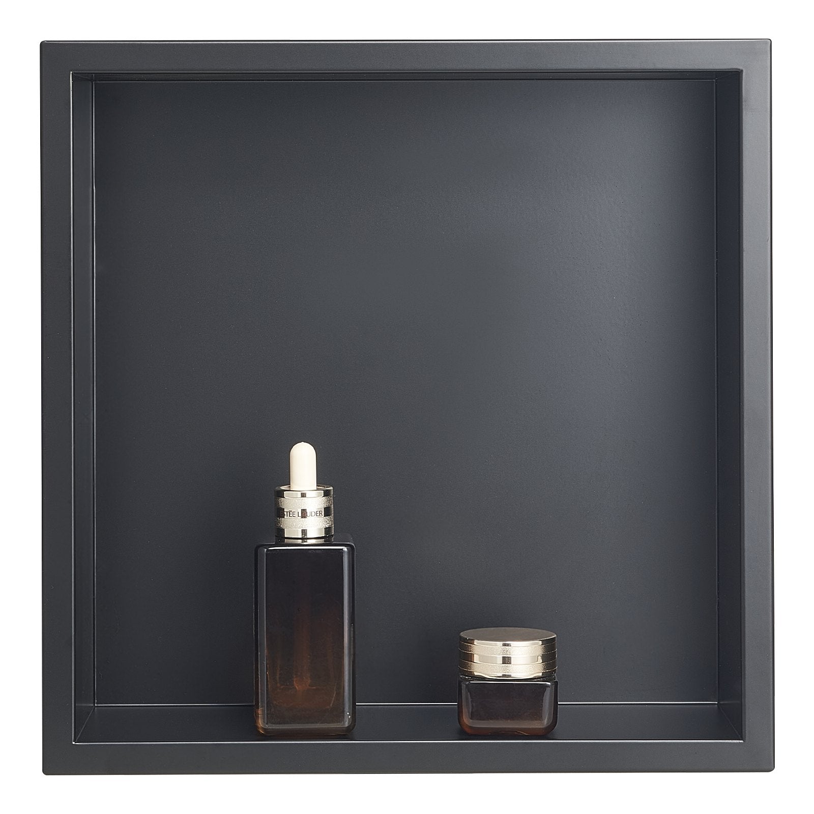 Bathroom Cabinets, Cupboards & Storage: VEVOR Shower Niche, 33.0 x 33.0 x 10.2 cm Recessed Wall Niche, Heavy-duty Stainless Steel Modern Soap & Shampoo Storage Organizer, Sealed Waterproof, Durable & Easy to Install, Black for Bathroom