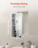 Bathroom Cabinets, Cupboards & Storage: VEVOR Shower Niche, 33.0 x 63.5 x 10.2 cm Recessed Wall Niche Double-layer, with Hollowed-out Divider, Heavy-duty Stainless Steel Modern Shampoo Storage Organizer, Waterproof, Silver for Bathroom