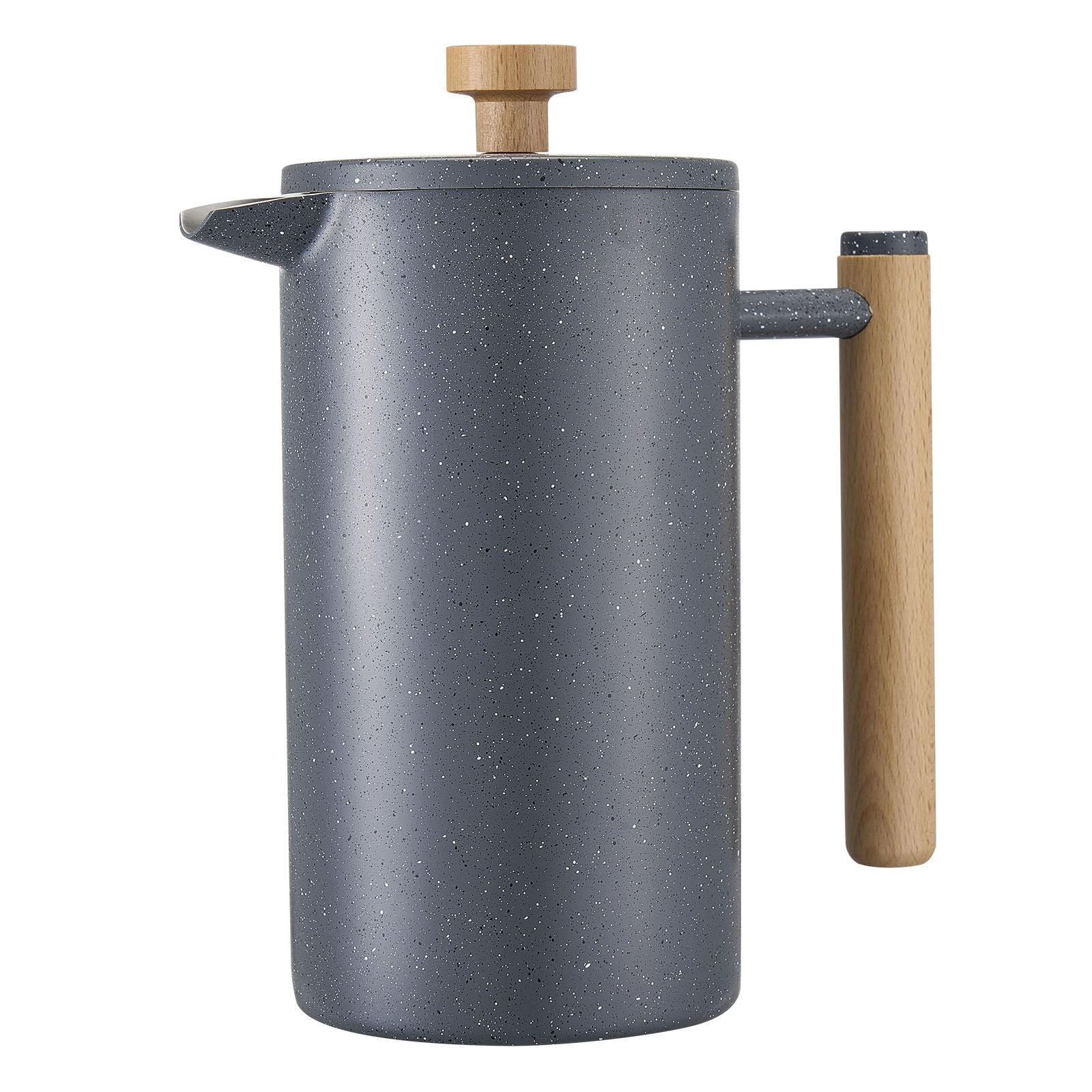 Distilling & Brewing: VEVOR French Press Coffee Maker, 1 Liter Stainless Steel Coffee Press Tea Maker with Filter, Large Double Wall Insulated French Presses Cold Brew for Camping Travel Home Kitchen, Black