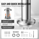 Traffic Control & Parking Tools: VEVOR 39.4in Handrails for Outdoor Steps 2 Crossbars Staircase for Porch Deck