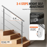 Outdoor Dining Sets: VEVOR 47.2in Handrails for Outdoor Steps 3 Crossbars Staircase for Porch Deck