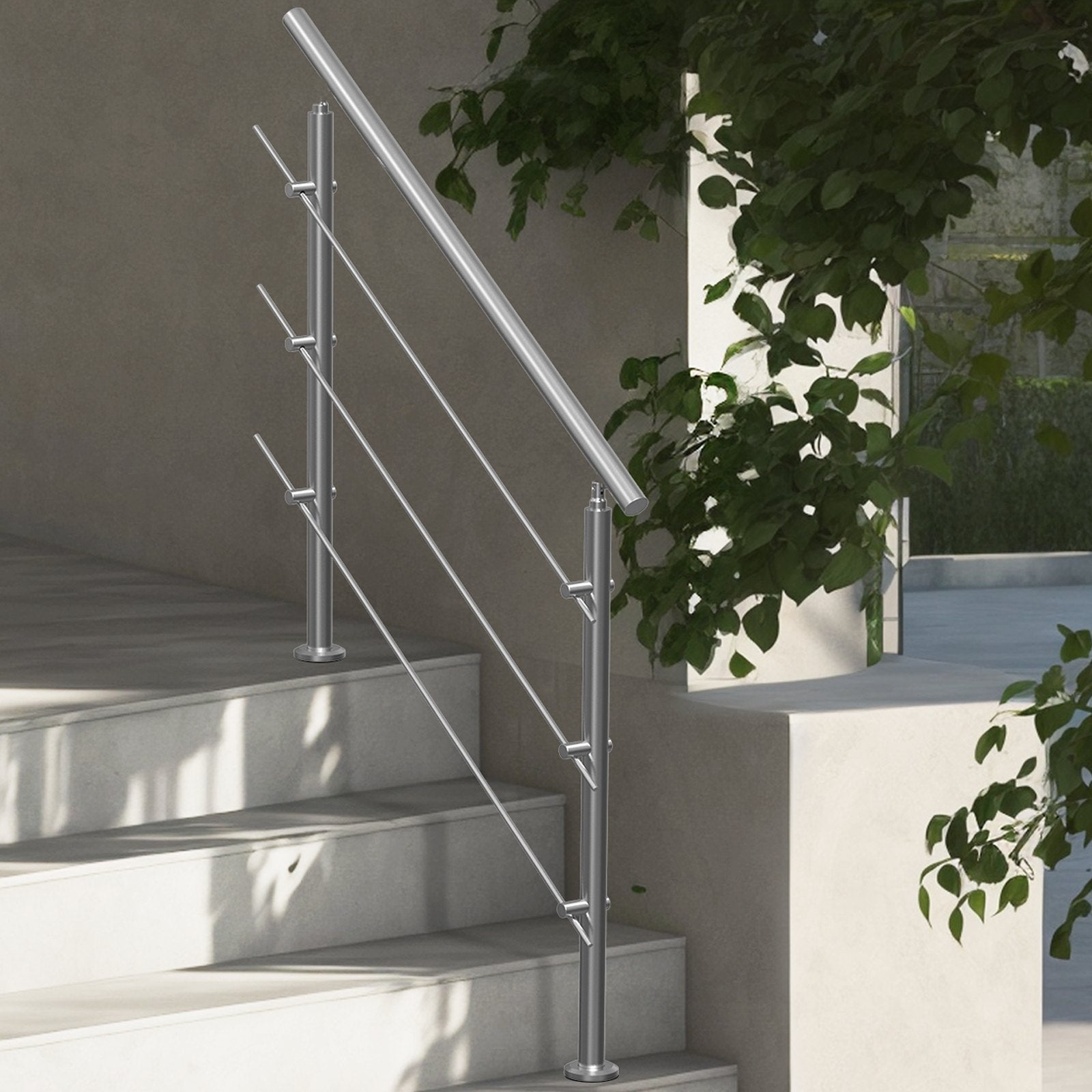 Outdoor Dining Sets: VEVOR 47.2in Handrails for Outdoor Steps 3 Crossbars Staircase for Porch Deck