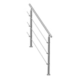 Outdoor Dining Sets: VEVOR 47.2in Handrails for Outdoor Steps 3 Crossbars Staircase for Porch Deck