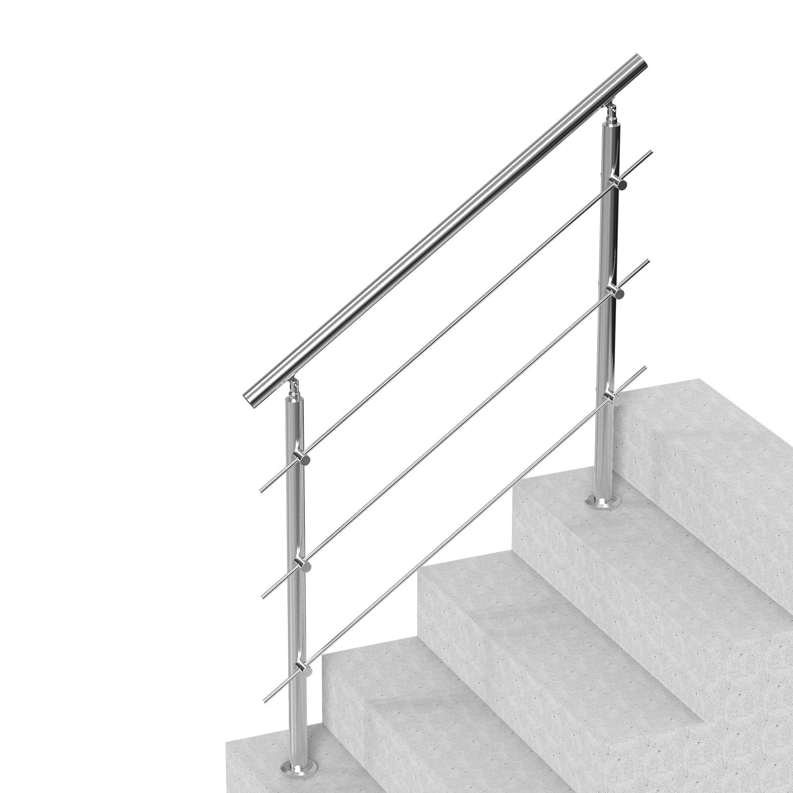 Outdoor Dining Sets: VEVOR 47.2in Handrails for Outdoor Steps 3 Crossbars Staircase for Porch Deck
