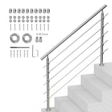 Traffic Control & Parking Tools: VEVOR 59in Handrails for Outdoor Steps 5 Crossbars Staircase for Porch Deck