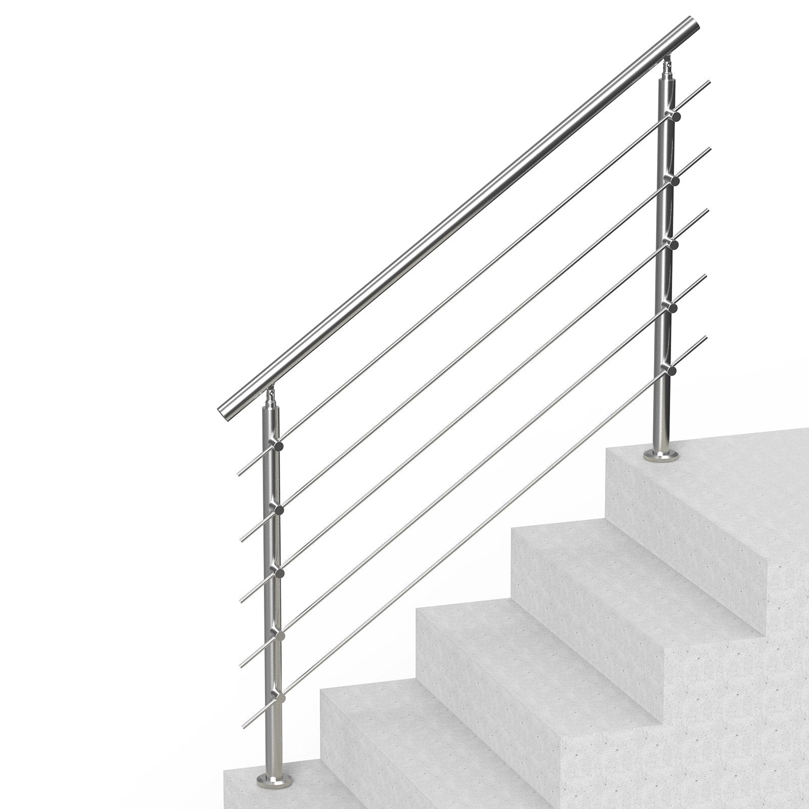 Traffic Control & Parking Tools: VEVOR 59in Handrails for Outdoor Steps 5 Crossbars Staircase for Porch Deck