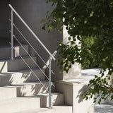 Dog Steps & Ramps: VEVOR Handrails for Outdoor Steps, 59 in Length 3 Crossbars Stair Hand Rail Kit, Transitional Stainless Steel Railings w/ Installation Kit, Double-column Staircase Handrails for Seniors,Porch & Deck
