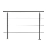 Dog Steps & Ramps: VEVOR Handrails for Outdoor Steps, 59 in Length 3 Crossbars Stair Hand Rail Kit, Transitional Stainless Steel Railings w/ Installation Kit, Double-column Staircase Handrails for Seniors,Porch & Deck