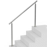 Door Hardware: VEVOR Handrails for Outdoor Steps, 59 in/ 150cm Length Stair Hand Rail Kit, Transitional Stainless Steel Railings with Installation Kit, Double-column Staircase Handrails for Seniors,Porch & Deck