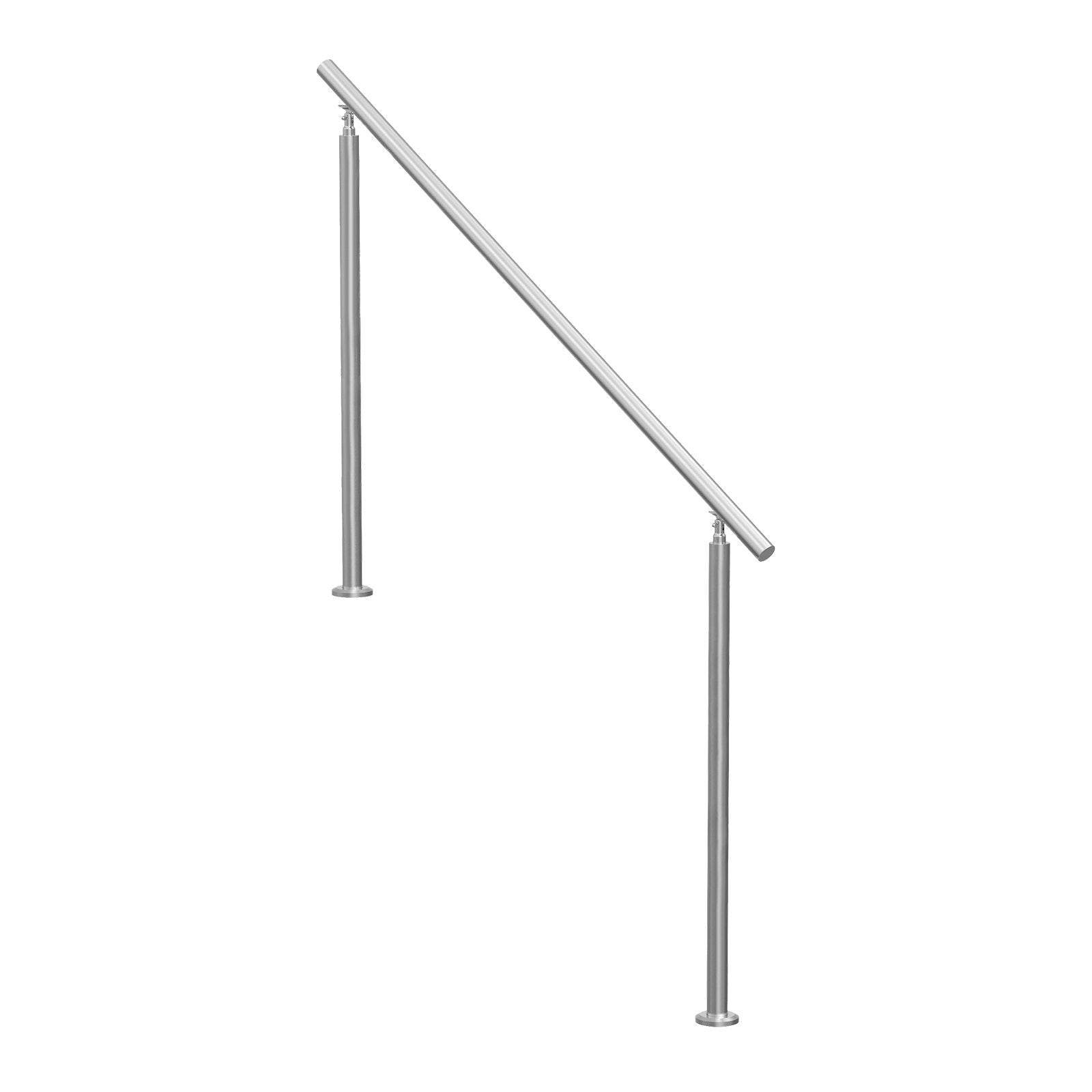 Door Hardware: VEVOR Handrails for Outdoor Steps, 59 in/ 150cm Length Stair Hand Rail Kit, Transitional Stainless Steel Railings with Installation Kit, Double-column Staircase Handrails for Seniors,Porch & Deck