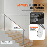Door Hardware: VEVOR Handrails for Outdoor Steps, 70.9 in/ 180cm Length Stair Hand Rail Kit, Transitional Stainless Steel Railings with Installation Kit, Double-column Staircase Handrails for Seniors,Porch & Deck