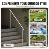 Door Hardware: VEVOR Handrails for Outdoor Steps, 70.9 in/ 180cm Length Stair Hand Rail Kit, Transitional Stainless Steel Railings with Installation Kit, Double-column Staircase Handrails for Seniors,Porch & Deck