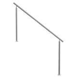 Door Hardware: VEVOR Handrails for Outdoor Steps, 70.9 in/ 180cm Length Stair Hand Rail Kit, Transitional Stainless Steel Railings with Installation Kit, Double-column Staircase Handrails for Seniors,Porch & Deck