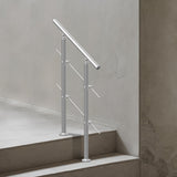 Mobility & Accessibility: VEVOR Handrails for Outdoor Steps, 31.5in Length 2 Crossbars Stair Hand Rail Kit, Transitional Stainless Steel Railings w/ Installation Kit, Double-column Staircase Handrails for Seniors,Porch & Deck