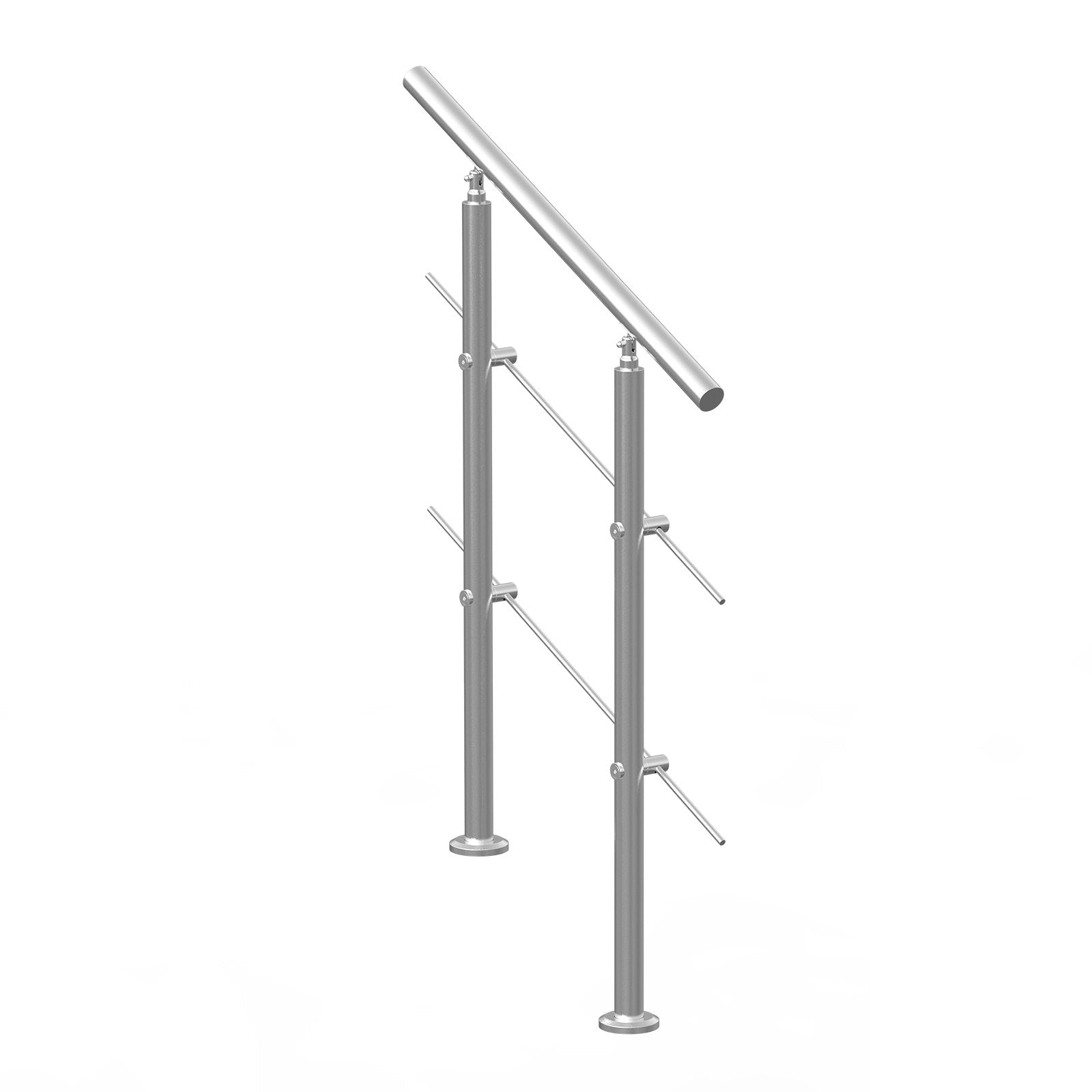 Mobility & Accessibility: VEVOR Handrails for Outdoor Steps, 31.5in Length 2 Crossbars Stair Hand Rail Kit, Transitional Stainless Steel Railings w/ Installation Kit, Double-column Staircase Handrails for Seniors,Porch & Deck