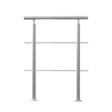 Mobility & Accessibility: VEVOR Handrails for Outdoor Steps, 31.5in Length 2 Crossbars Stair Hand Rail Kit, Transitional Stainless Steel Railings w/ Installation Kit, Double-column Staircase Handrails for Seniors,Porch & Deck