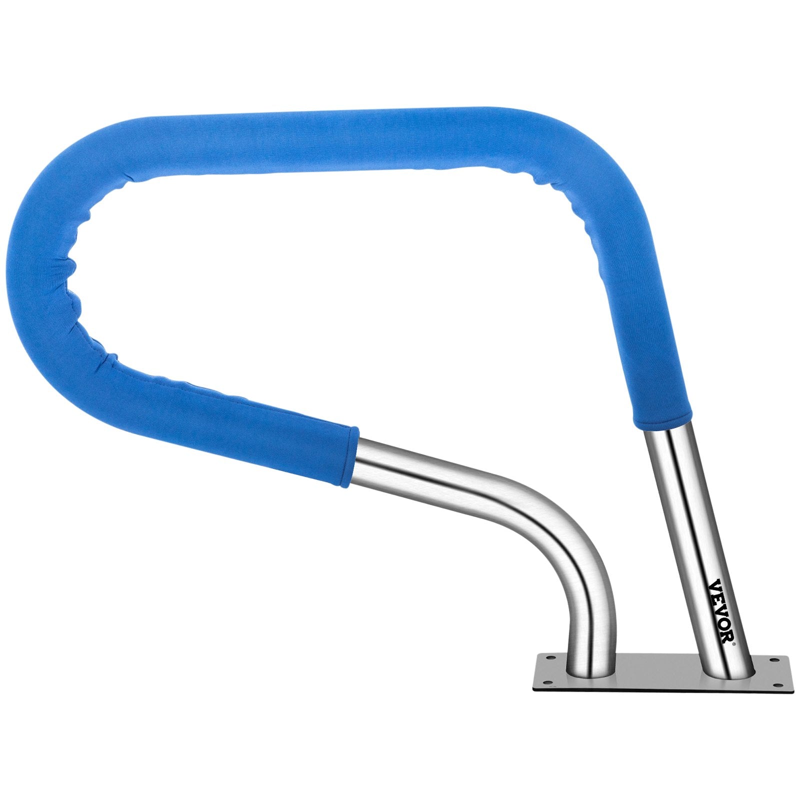 Swimming Pools: VEVOR Pool Rail 32x23 Pool Railing 304 Stainless Steel 250LBS Load Capacity Silver Rustproof Pool Handrail Humanized Swimming Pool Handrail with Blue Grip Cover & M8 Drill Bit & Self-Taping Screws