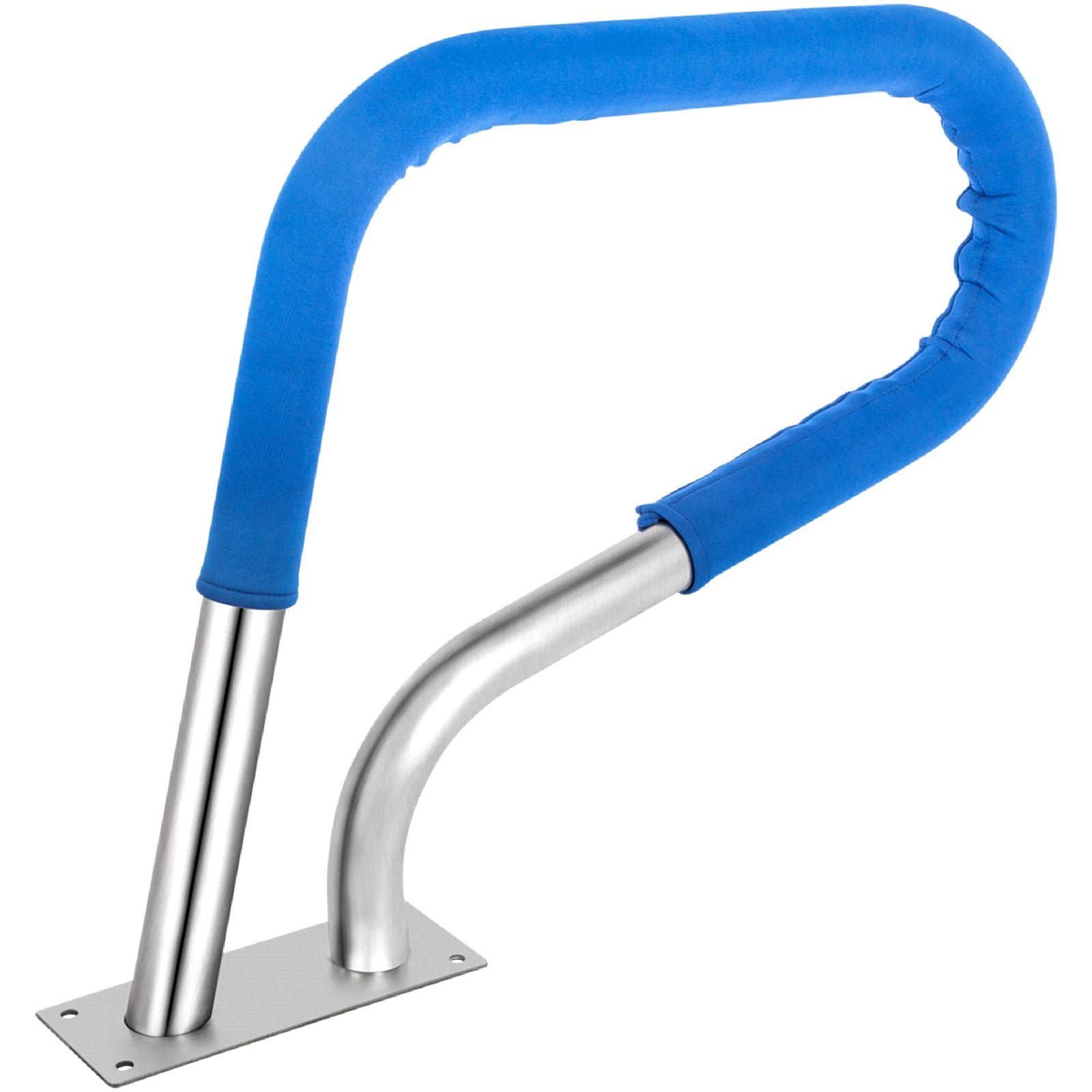 Swimming Pools: VEVOR Pool Rail 32x23 Pool Railing 304 Stainless Steel 250LBS Load Capacity Silver Rustproof Pool Handrail Humanized Swimming Pool Handrail with Blue Grip Cover & M8 Drill Bit & Self-Taping Screws