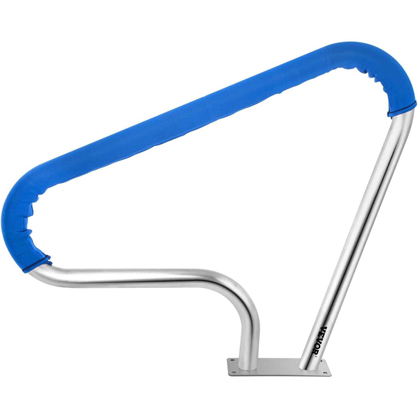 Swimming Pools: VEVOR Pool Rail 39x32 Pool Railing 304 Stainless Steel 250LBS Load Capacity Silver Rustproof Pool Handrail Humanized Swimming Pool Handrail with Blue Grip Cover & M8 Drill Bit & Self-Taping Screws