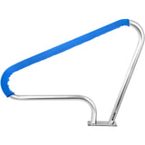 Swimming Pools: VEVOR Pool Rail 48x36 Pool Railing 304 Stainless Steel 250LBS Load Capacity Silver Rustproof Pool Handrail Humanized Swimming Pool Handrail with Blue Grip Cover & M8 Drill Bit & Self-Taping Screws