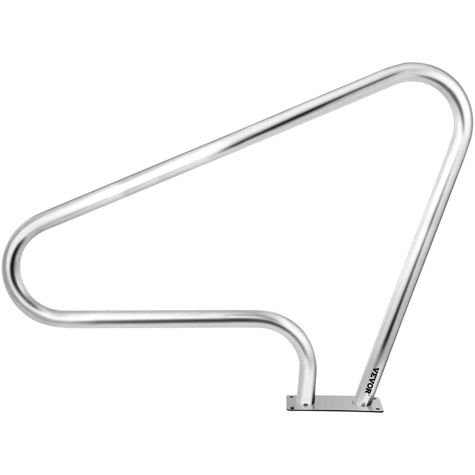 Swimming Pools: VEVOR Pool Rail 48x36 Pool Railing 304 Stainless Steel 250LBS Load Capacity Silver Rustproof Pool Handrail Humanized Swimming Pool Handrail with Blue Grip Cover & M8 Drill Bit & Self-Taping Screws