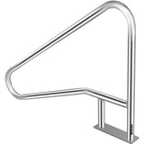 Swimming Pools: VEVOR Pool Rail 55x32 Pool Railing 304 Stainless Steel 250LBS Load Capacity Silver Rustproof Pool Handrail Humanized Swimming Pool Handrail with Blue Grip Cover & M8 Drill Bit & Self-Taping Screws