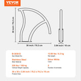Pool Toys & Inflatables: VEVOR Pool Handrail 2 PCS 30x30in Stainless Steel with Base Plate for Spas