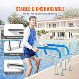 Swimming Pools: VEVOR Pool Handrail, 32 x 23 inch Pool Railing, Stainless Steel with Base Plate for Indoor/Outdoor Pools,Swimming Pool Safety Railing for Decks,Rust-Proof Grab Bar w/ Grip Cover&Accessories for Spas