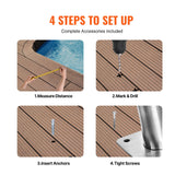 Fire Pits: VEVOR Pool Handrail 39 x 32 inch Stainless Steel with Base Plate for Spas