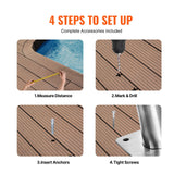 Fire Pits: VEVOR Pool Handrail 54 x 36 inch Stainless Steel with Base Plate for Spas